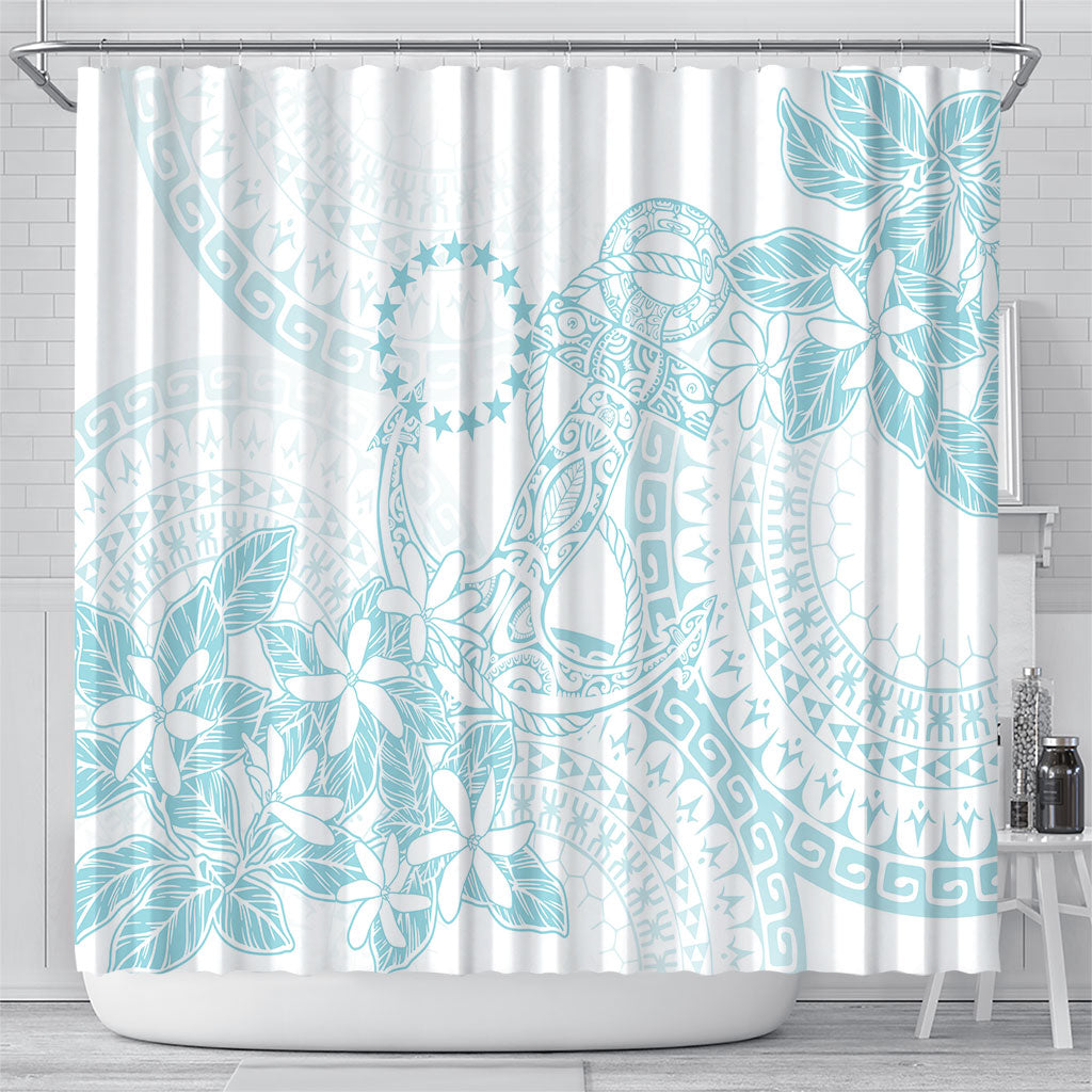 Turquoise Kuki Airani Tapakau Shower Curtain Tribal Anchor Mix Tiare LT7 - Polynesian Pride