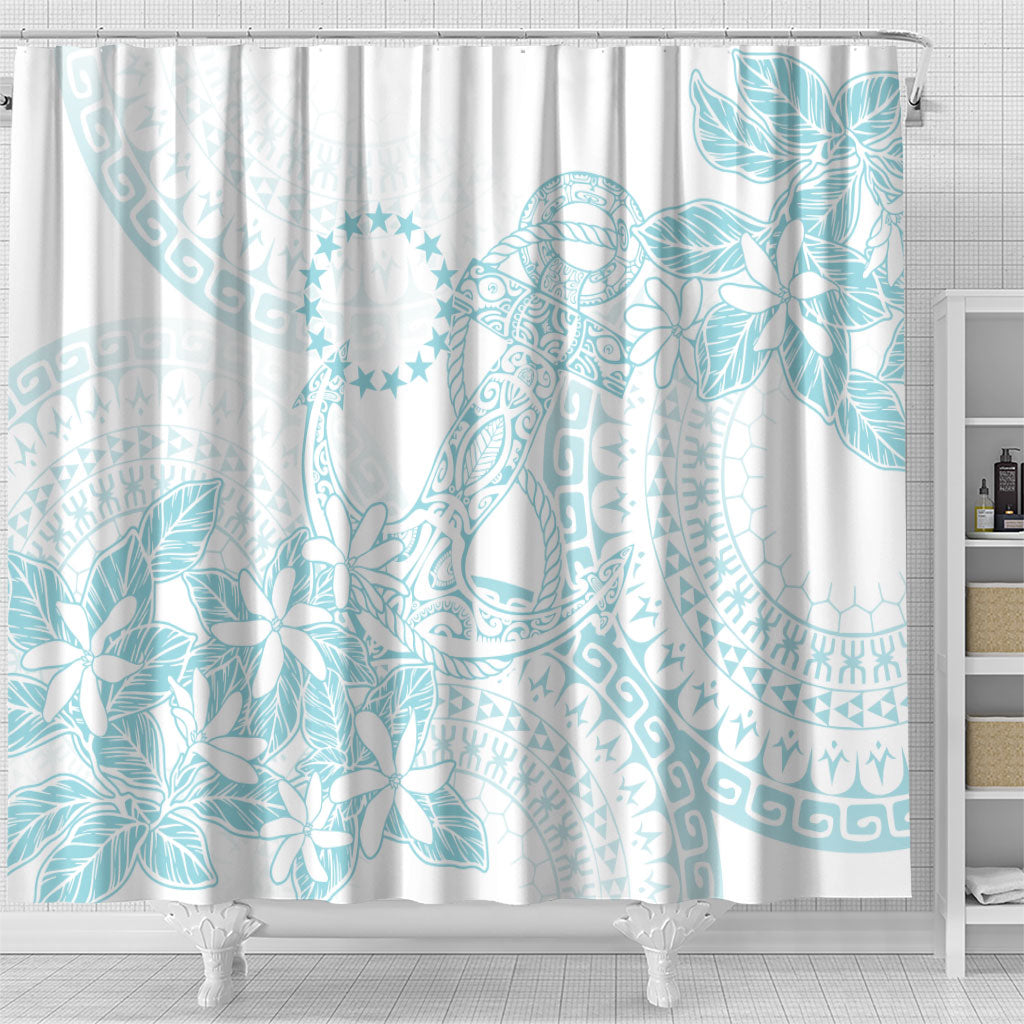 Turquoise Kuki Airani Tapakau Shower Curtain Tribal Anchor Mix Tiare LT7 - Polynesian Pride