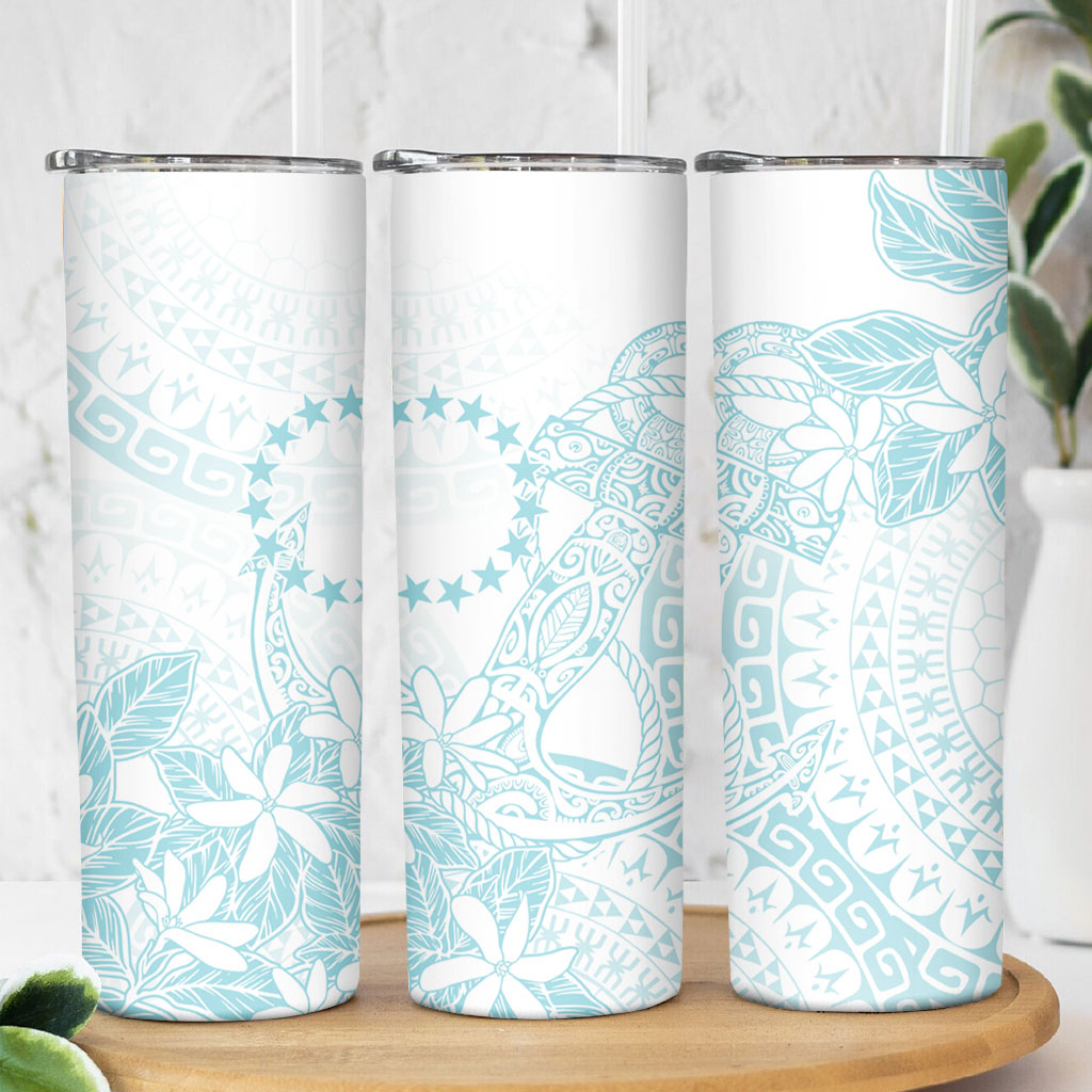 Turquoise Kuki Airani Tapakau Skinny Tumbler Tribal Anchor Mix Tiare