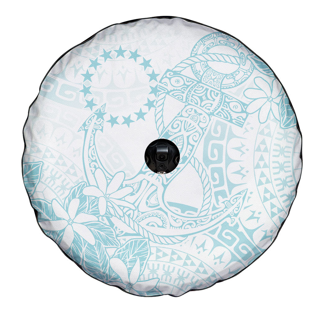 Turquoise Kuki Airani Tapakau Spare Tire Cover Tribal Anchor Mix Tiare