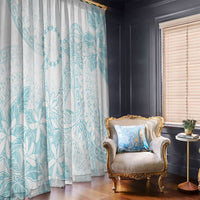 Turquoise Kuki Airani Tapakau Window Curtain Tribal Anchor Mix Tiare