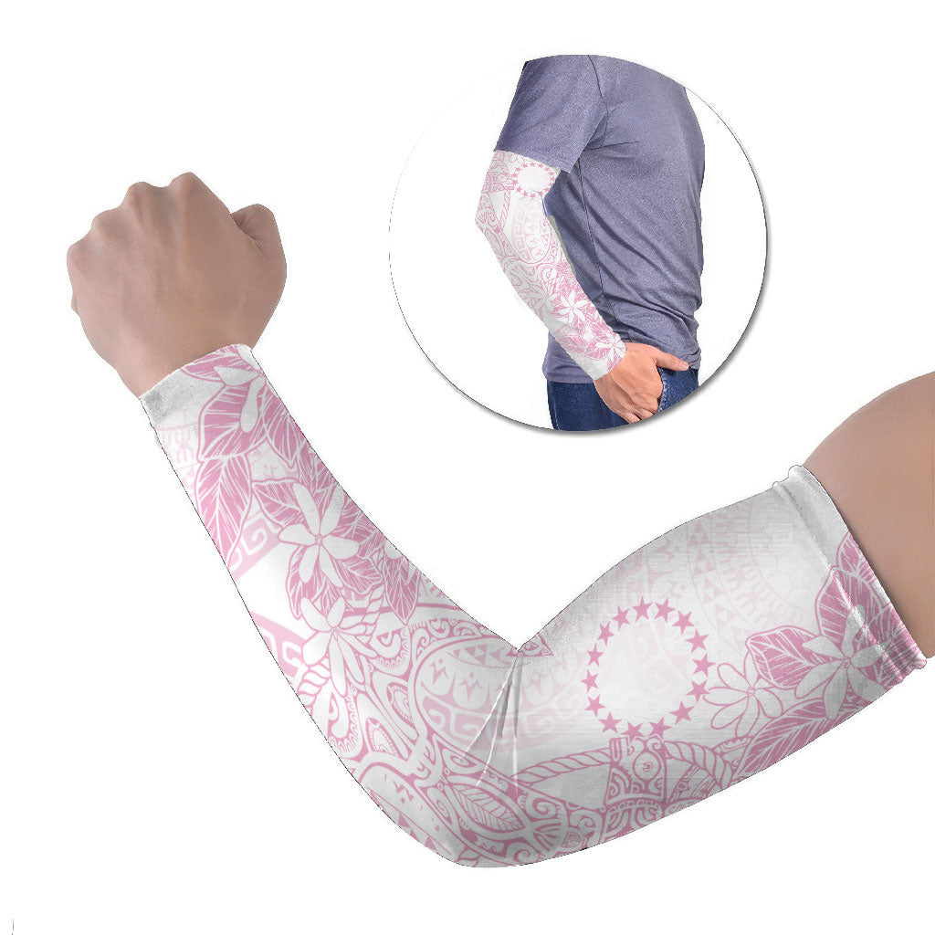 Candy Pink Kuki Airani Tapakau Arm Sleeves Tribal Anchor Mix Tiare LT7 Set of 2 Candy Pink - Polynesian Pride