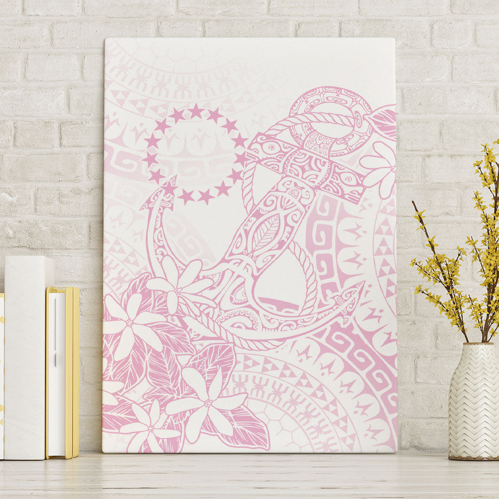 Candy Pink Kuki Airani Tapakau Canvas Wall Art Tribal Anchor Mix Tiare LT7 Without Frame Candy Pink - Polynesian Pride