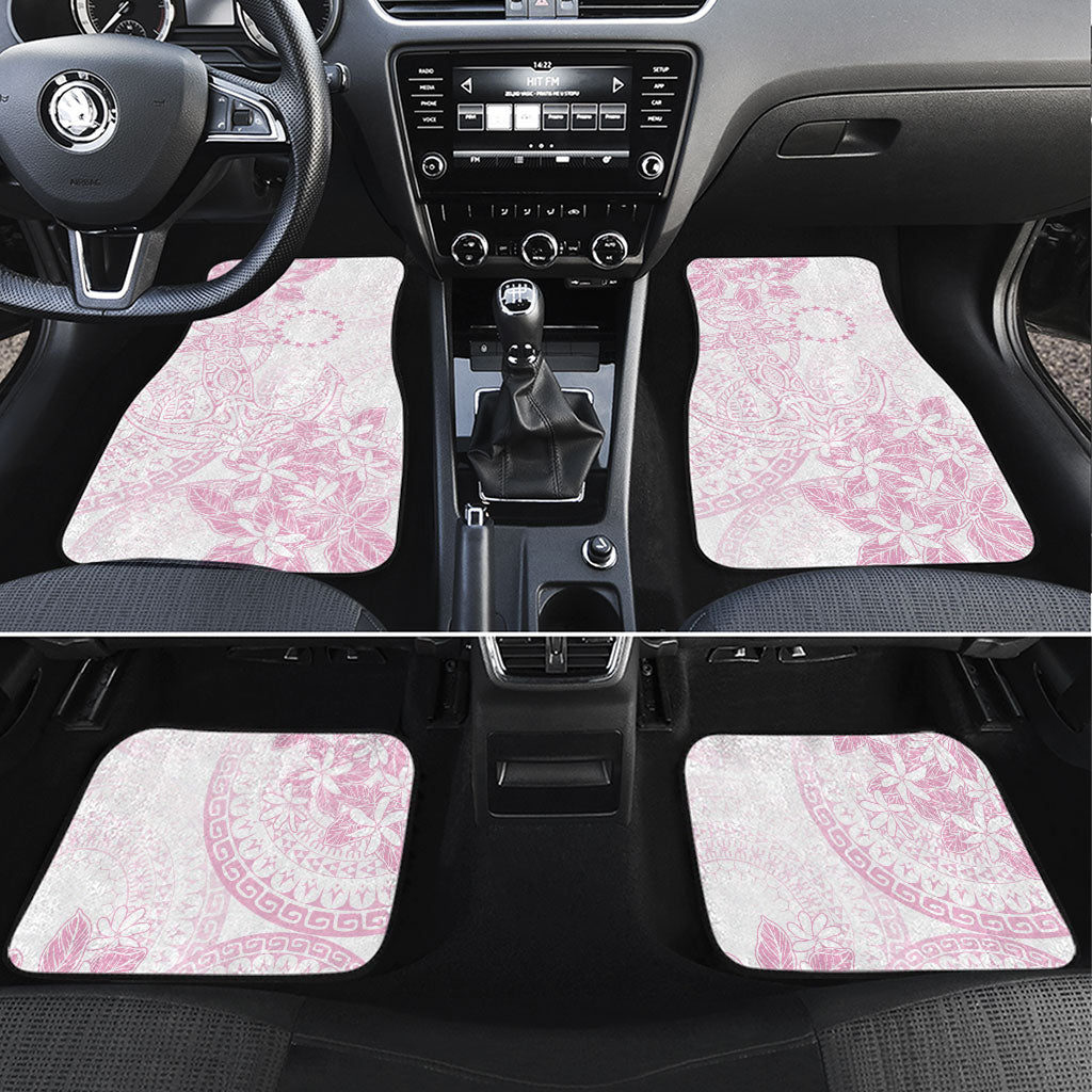 Candy Pink Kuki Airani Tapakau Car Mats Tribal Anchor Mix Tiare LT7 Set 4pcs Candy Pink - Polynesian Pride