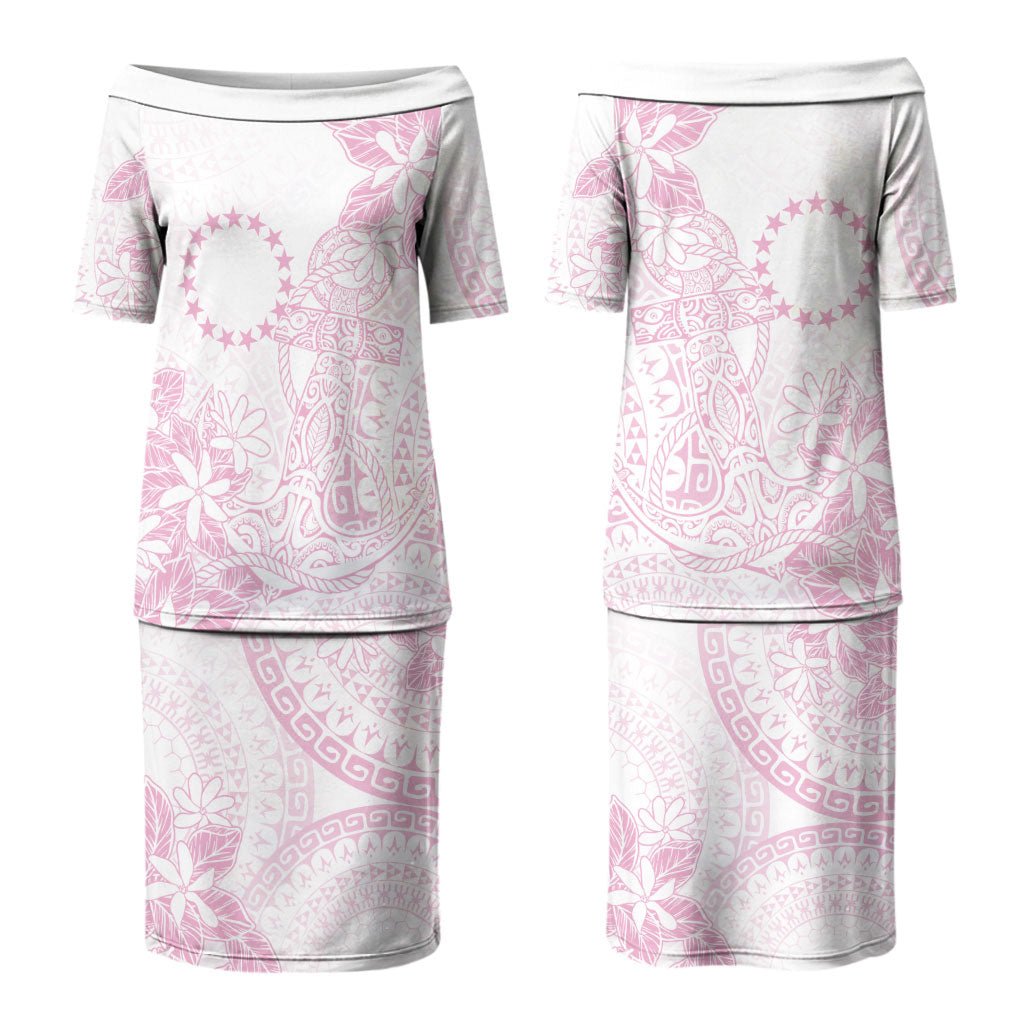 Candy Pink Kuki Airani Tapakau Couples Matching Puletasi and Hawaiian Shirt Tribal Anchor Mix Tiare LT7 - Polynesian Pride