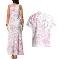 Candy Pink Kuki Airani Tapakau Couples Matching Tank Maxi Dress and Hawaiian Shirt Tribal Anchor Mix Tiare
