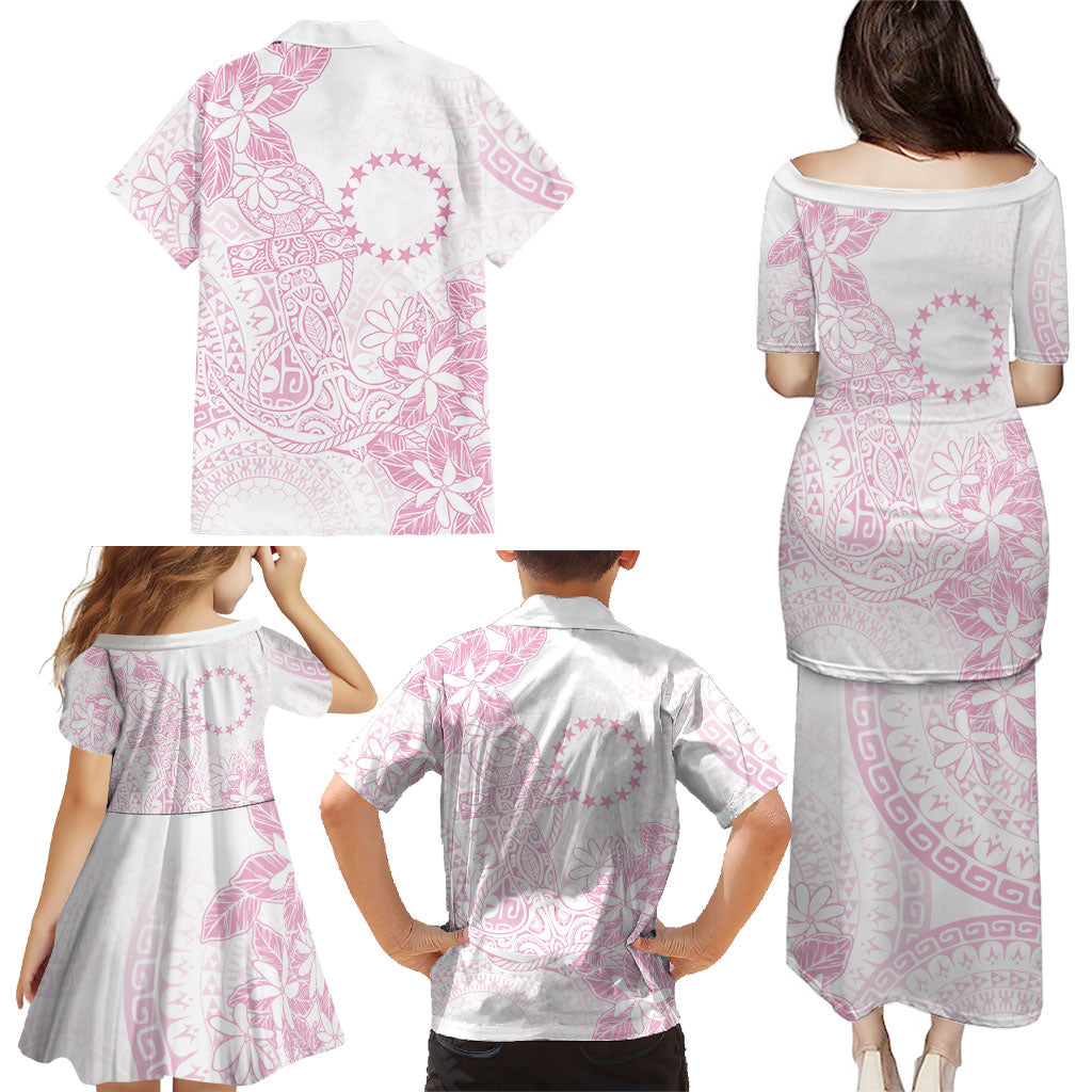 Candy Pink Kuki Airani Tapakau Family Matching Puletasi and Hawaiian Shirt Tribal Anchor Mix Tiare