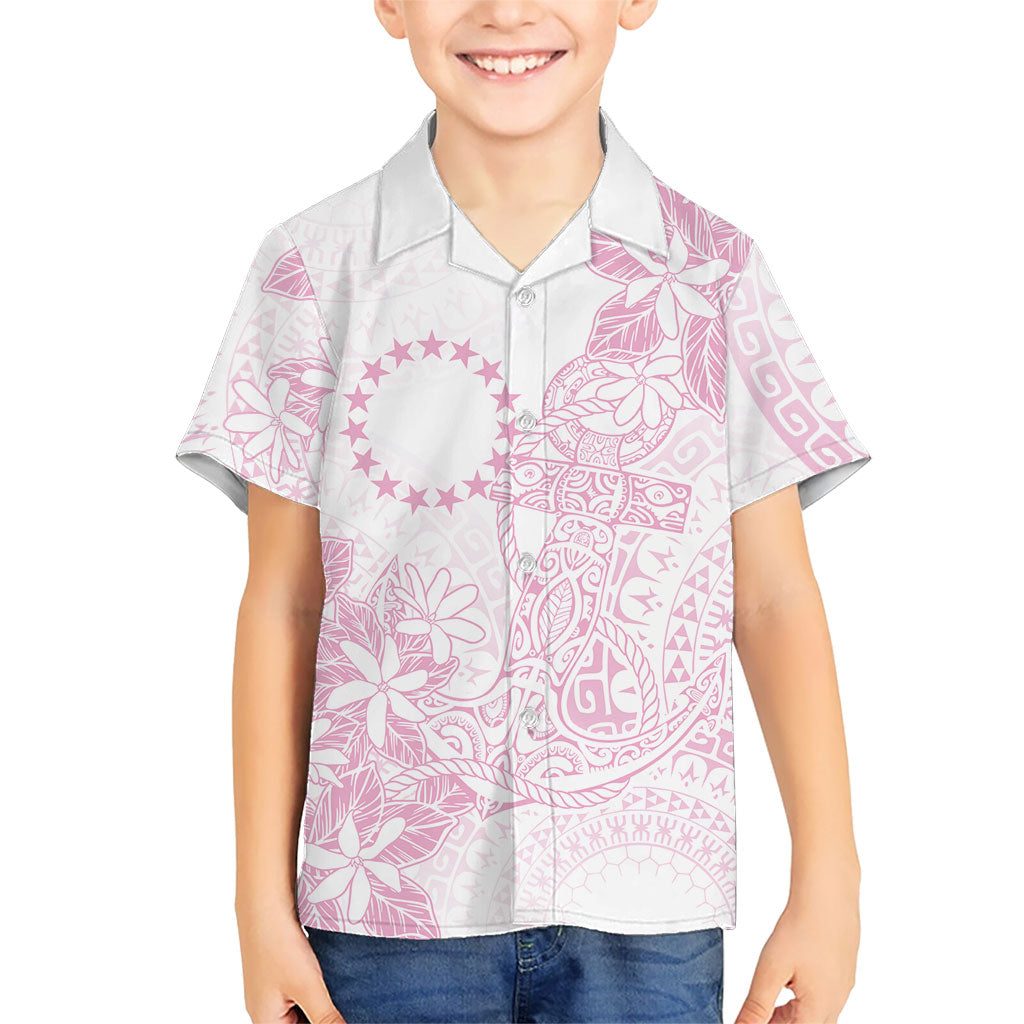 Candy Pink Kuki Airani Tapakau Family Matching Summer Maxi Dress and Hawaiian Shirt Tribal Anchor Mix Tiare