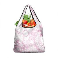 Candy Pink Kuki Airani Tapakau Grocery Bag Tribal Anchor Mix Tiare