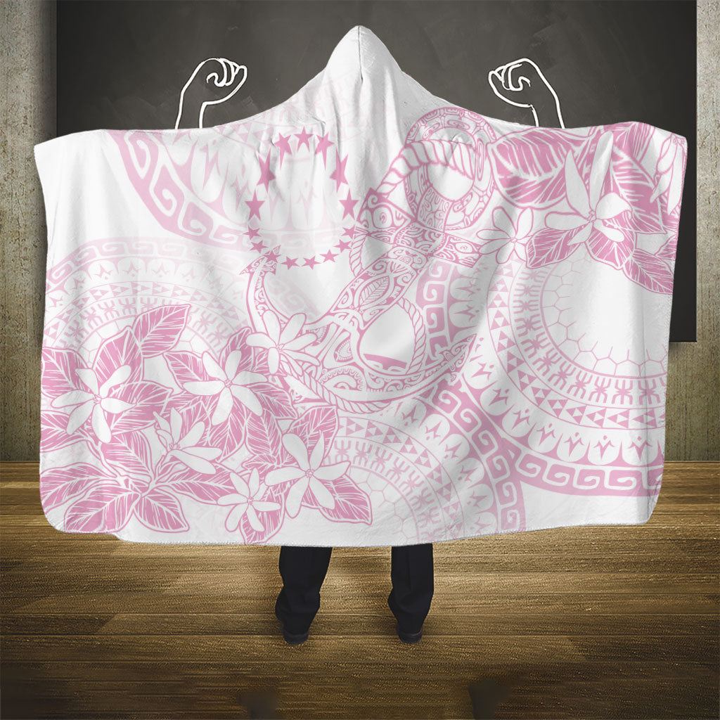 Candy Pink Kuki Airani Tapakau Hooded Blanket Tribal Anchor Mix Tiare LT7 - Polynesian Pride