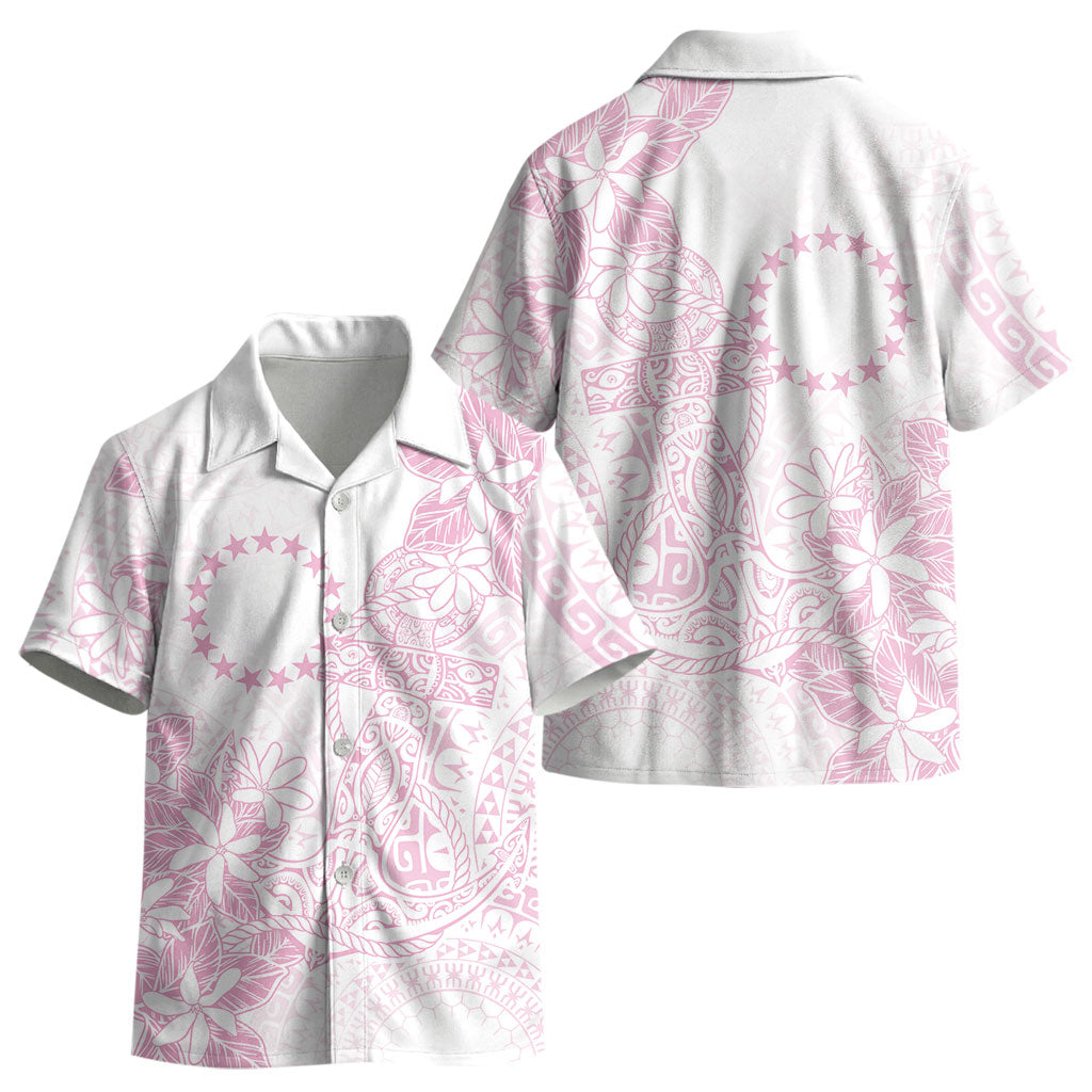 Candy Pink Kuki Airani Tapakau Kid Hawaiian Shirt Tribal Anchor Mix Tiare LT7 - Polynesian Pride