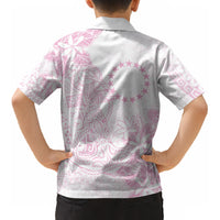 Candy Pink Kuki Airani Tapakau Kid Hawaiian Shirt Tribal Anchor Mix Tiare LT7 - Polynesian Pride