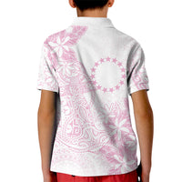 Candy Pink Kuki Airani Tapakau Kid Polo Shirt Tribal Anchor Mix Tiare