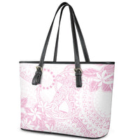 Candy Pink Kuki Airani Tapakau Leather Tote Bag Tribal Anchor Mix Tiare LT7 - Polynesian Pride