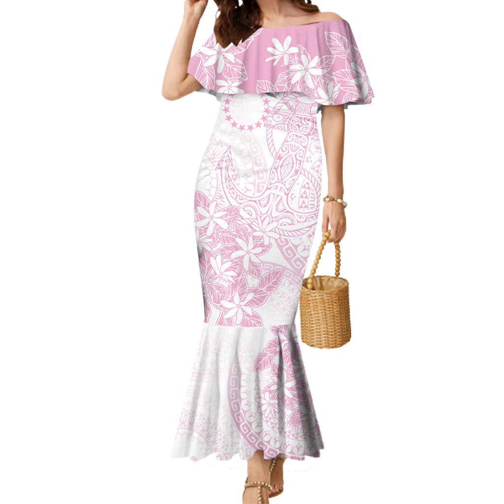 Candy Pink Kuki Airani Tapakau Mermaid Dress Tribal Anchor Mix Tiare LT7 Women Candy Pink - Polynesian Pride