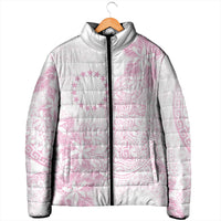 Candy Pink Kuki Airani Tapakau Padded Jacket Tribal Anchor Mix Tiare LT7 - Polynesian Pride