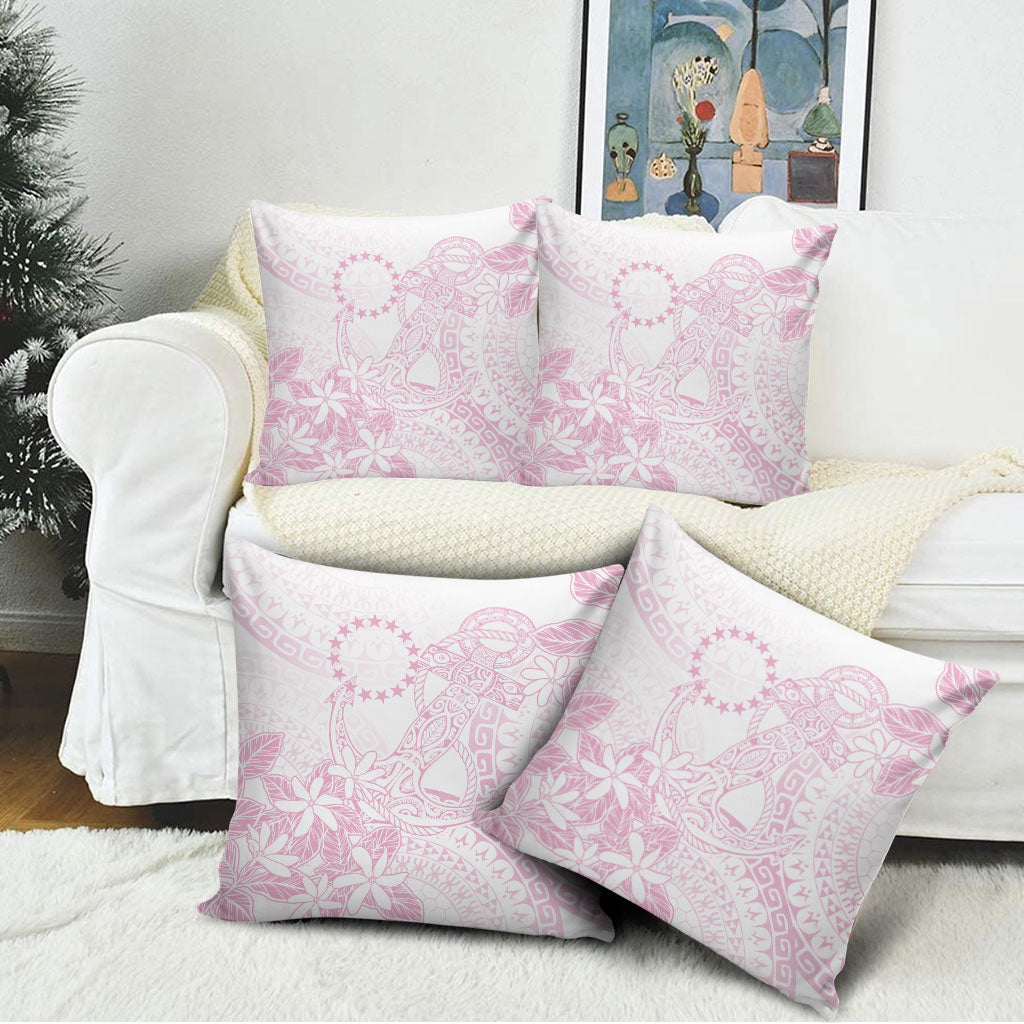 Candy Pink Kuki Airani Tapakau Pillow Cover Tribal Anchor Mix Tiare