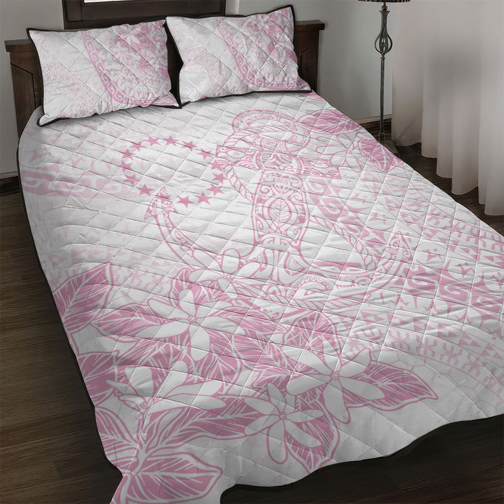 Candy Pink Kuki Airani Tapakau Quilt Bed Set Tribal Anchor Mix Tiare LT7 Candy Pink - Polynesian Pride