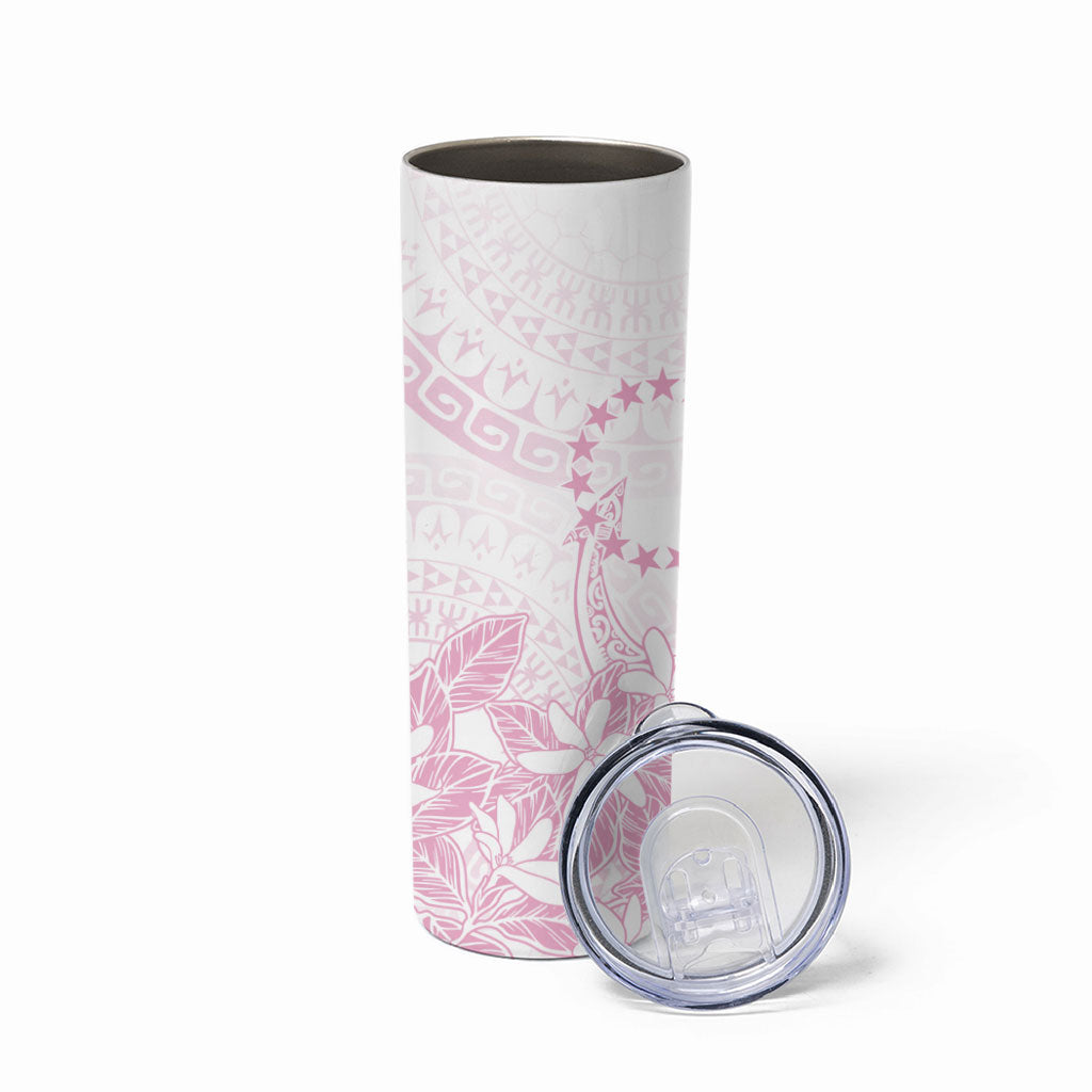 Candy Pink Kuki Airani Tapakau Skinny Tumbler Tribal Anchor Mix Tiare