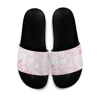 Candy Pink Kuki Airani Tapakau Slide Sandals Tribal Anchor Mix Tiare