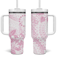 Candy Pink Kuki Airani Tapakau Tumbler With Handle Tribal Anchor Mix Tiare
