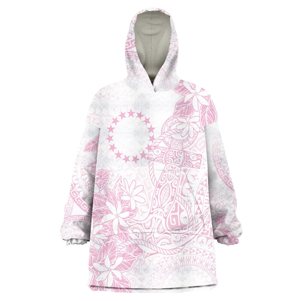 Candy Pink Kuki Airani Tapakau Wearable Blanket Hoodie Tribal Anchor Mix Tiare LT7 One Size Candy Pink - Polynesian Pride