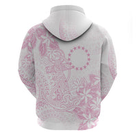 Candy Pink Kuki Airani Tapakau Zip Hoodie Tribal Anchor Mix Tiare LT7 - Polynesian Pride