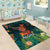 Hawaii Hula Girl Vintage Area Rug Tropical Forest