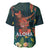 Hawaii Hula Girl Vintage Baseball Jersey Tropical Forest