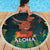 Hawaii Hula Girl Vintage Beach Blanket Tropical Forest