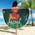 Hawaii Hula Girl Vintage Beach Blanket Tropical Forest