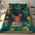 Hawaii Hula Girl Vintage Bedding Set Tropical Forest