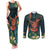 Hawaii Hula Girl Vintage Couples Matching Tank Maxi Dress and Long Sleeve Button Shirt Tropical Forest