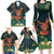 Hawaii Hula Girl Vintage Family Matching Long Sleeve Bodycon Dress and Hawaiian Shirt Tropical Forest