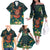 Hawaii Hula Girl Vintage Family Matching Off The Shoulder Long Sleeve Dress and Hawaiian Shirt Tropical Forest