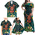 Hawaii Hula Girl Vintage Family Matching Off Shoulder Maxi Dress and Hawaiian Shirt Tropical Forest