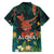 Hawaii Hula Girl Vintage Family Matching Short Sleeve Bodycon Dress and Hawaiian Shirt Tropical Forest