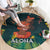 Hawaii Hula Girl Vintage Round Carpet Tropical Forest