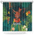 Hawaii Hula Girl Vintage Shower Curtain Tropical Forest