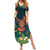 Hawaii Hula Girl Vintage Summer Maxi Dress Tropical Forest