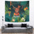 Hawaii Hula Girl Vintage Tapestry Tropical Forest