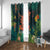 Hawaii Hula Girl Vintage Window Curtain Tropical Forest