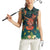 Hawaii Hula Girl Vintage Women Sleeveless Polo Shirt Tropical Forest