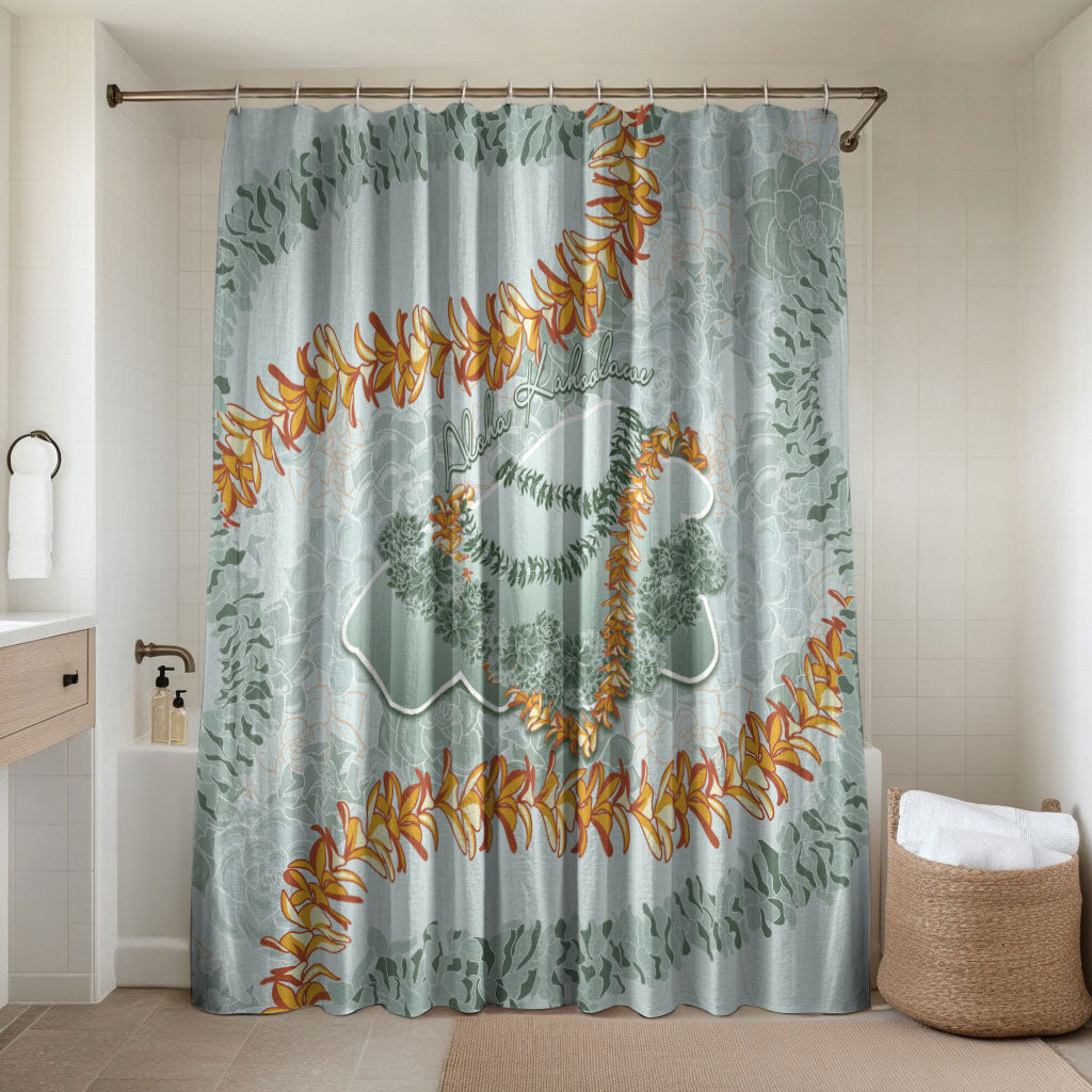 Hawaii Kaho'olawe Island Flowers Lei Bathroom Set Silver Hinahina Kū Kahakai