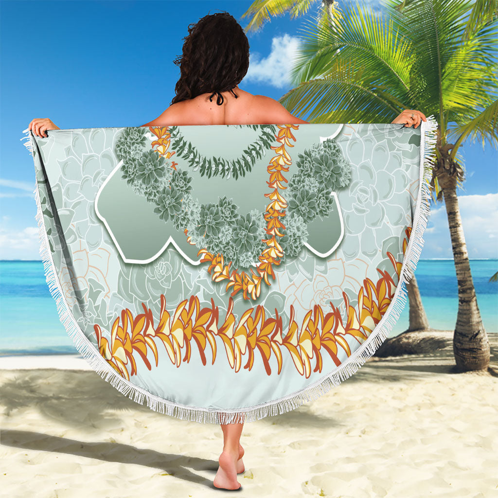 Hawaii Kaho'olawe Island Flowers Lei Beach Blanket Silver Hinahina Kū Kahakai