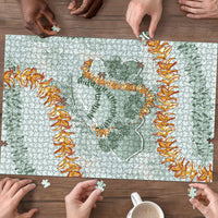 Hawaii Kaho'olawe Island Flowers Lei Puzzle Silver Hinahina Kū Kahakai