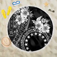 Kia Orana Cook Islands Beach Blanket Tiare and Stars LT7 One Size 150cm Black - Polynesian Pride