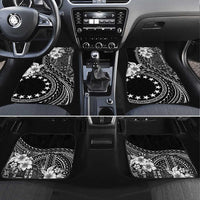 Kia Orana Cook Islands Car Mats Tiare and Stars LT7 Set 4pcs Black - Polynesian Pride