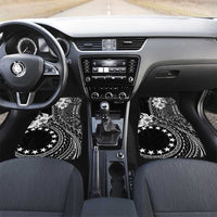 Kia Orana Cook Islands Car Mats Tiare and Stars LT7 Set 2pcs - Front Black - Polynesian Pride