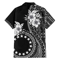 Kia Orana Cook Islands Family Matching Off The Shoulder Long Sleeve Dress and Hawaiian Shirt Tiare and Stars